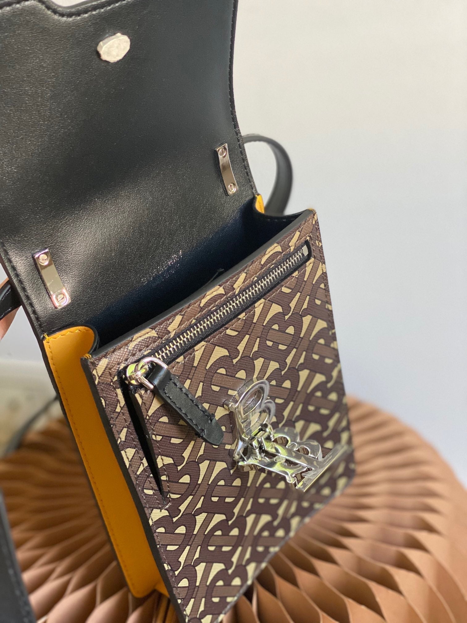 B-Berry - BB  Monogram Print Robin Bag For Women, Women’s Bags 7.5in/19LO