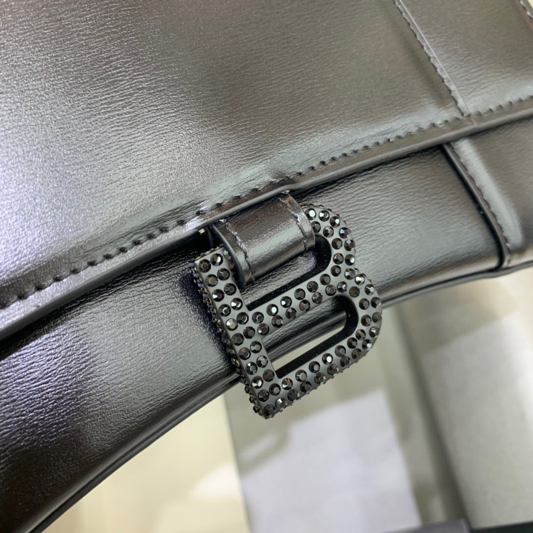 BLN-Ciaga Hourglass Small Handbag In Black, For Women,  Bags 9in/23LO