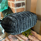 B-BERRY Wicker Basket Top Handle Bag