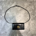 BLN-Ciaga Hourglass Wallet Bag In Black, For Women,  Bags 8in/20LO