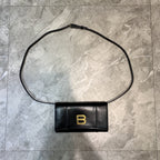 BLN-Ciaga Hourglass Wallet Bag In Black, For Women,  Bags 8in/20LO