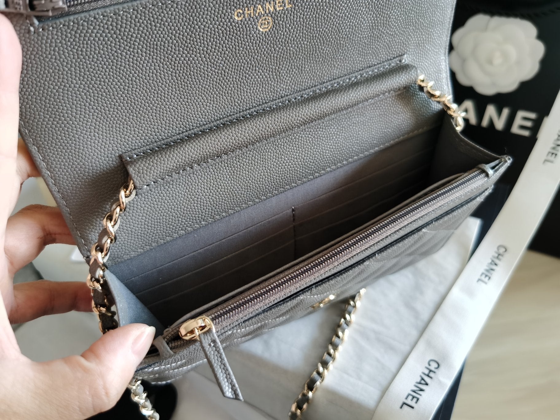 CHL - Mini Flap Bag Grey For Women 7.2in/18.5LO