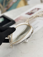 CHL -  Camellia Clutch With Chain White Bag For Women 11LO/4in