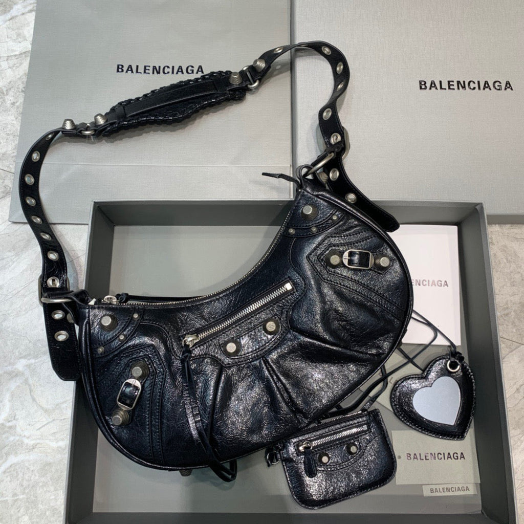 BLN-Ciaga Le Cagole XS Shoulder Bag In Black, For Women,  Bags 13in/33LO
