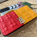 B-Berry - BB  Horseferry Print Quilted Small Lola Bag Monogram Red And Orange For Women, Bags 9in/23LO