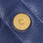 CHL -  Clutch With Chain Gold Hardware Grained Shinny Navy Blue For Women Handbags, Shoulder Bags 4.7in/12LO AP2857