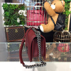 CHL -  Boy Handbag SilLusso Official - Hardware Burgundy For Women Bags, Shoulder And Crossbody Bags 9.8in/25LO A67086