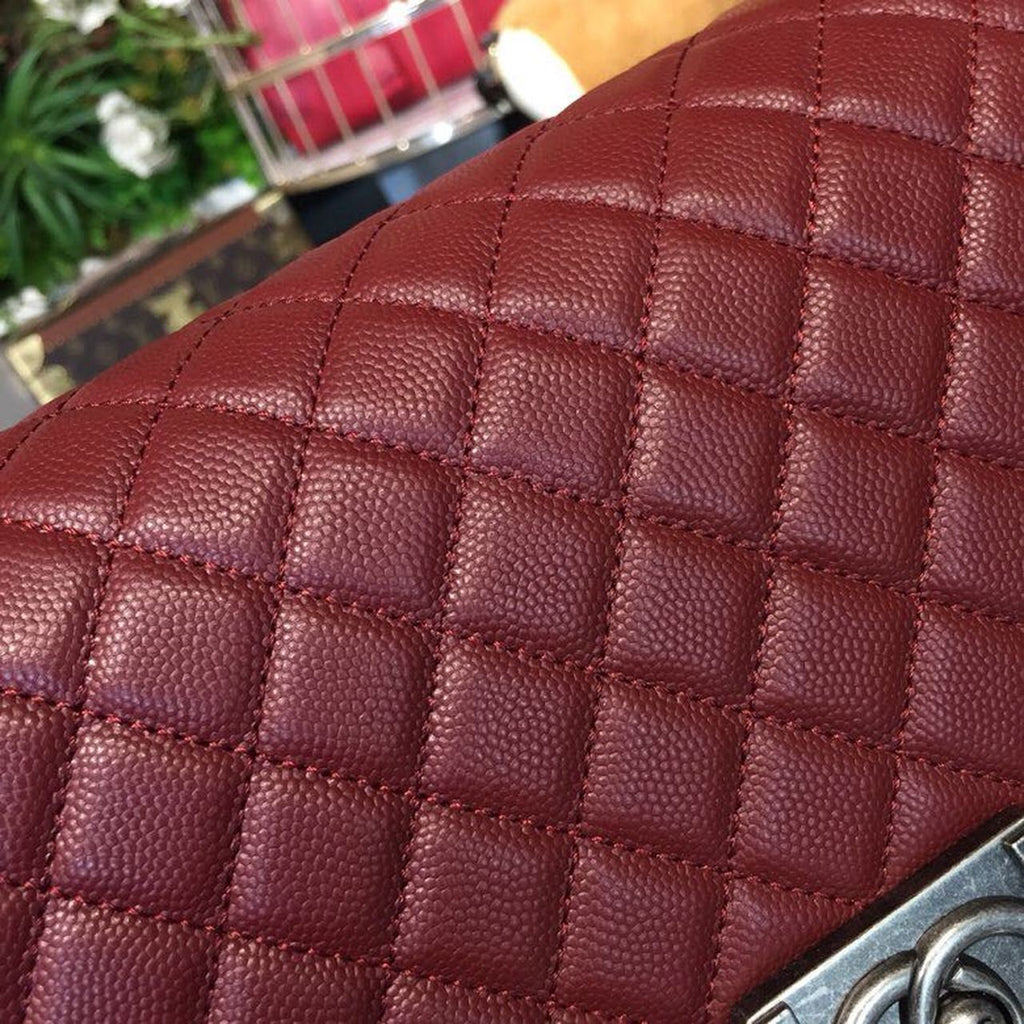 CHL -  Boy Handbag SilLusso Official - Hardware Burgundy For Women Bags, Shoulder And Crossbody Bags 9.8in/25LO A67086