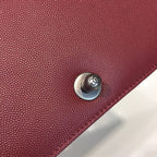 CHL -  Boy Handbag SilLusso Official - Hardware Burgundy For Women Bags, Shoulder And Crossbody Bags 9.8in/25LO A67086