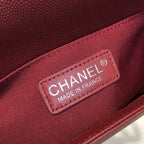 CHL -  Boy Handbag SilLusso Official - Hardware Burgundy For Women Bags, Shoulder And Crossbody Bags 9.8in/25LO A67086