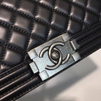 CHL -  Boy Handbag SilLusso Official - Hardware Black For Women Bags, Shoulder And Crossbody Bags 9.8in/25LO A67086