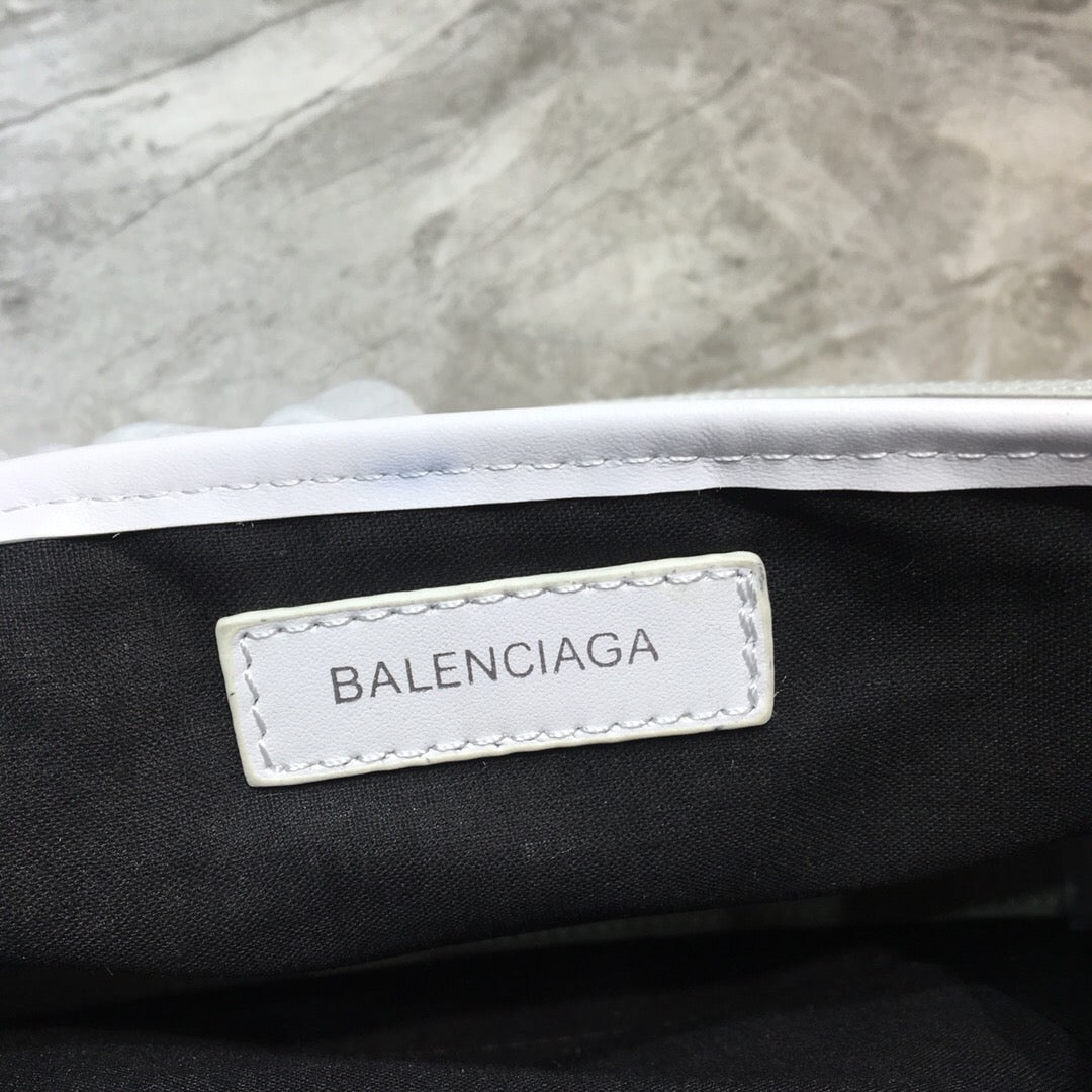 BLN-Ciaga Navy XS Tote Bag In White, For Women,  Bags 12.6in/32LO