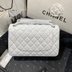 CHL - Large Classic Handbag SilLusso Official - Hardware White For Women Handbags, Shoulder Bags 11.8in/30LO