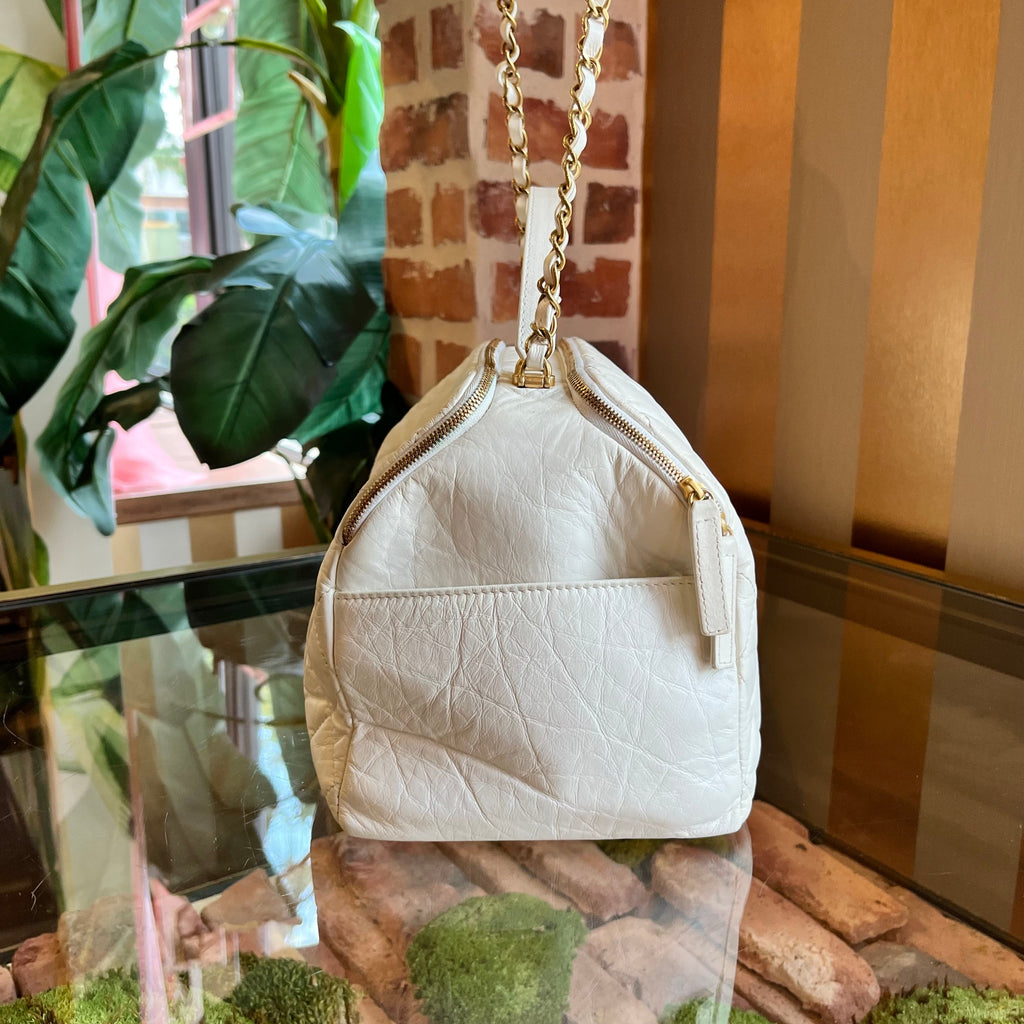 CHL Bowling Bag Quilted Aged Calfskin Satchel Bag