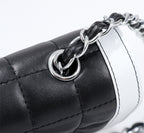 CHL -  19 Handbag 7in/18LO Black/White For Women