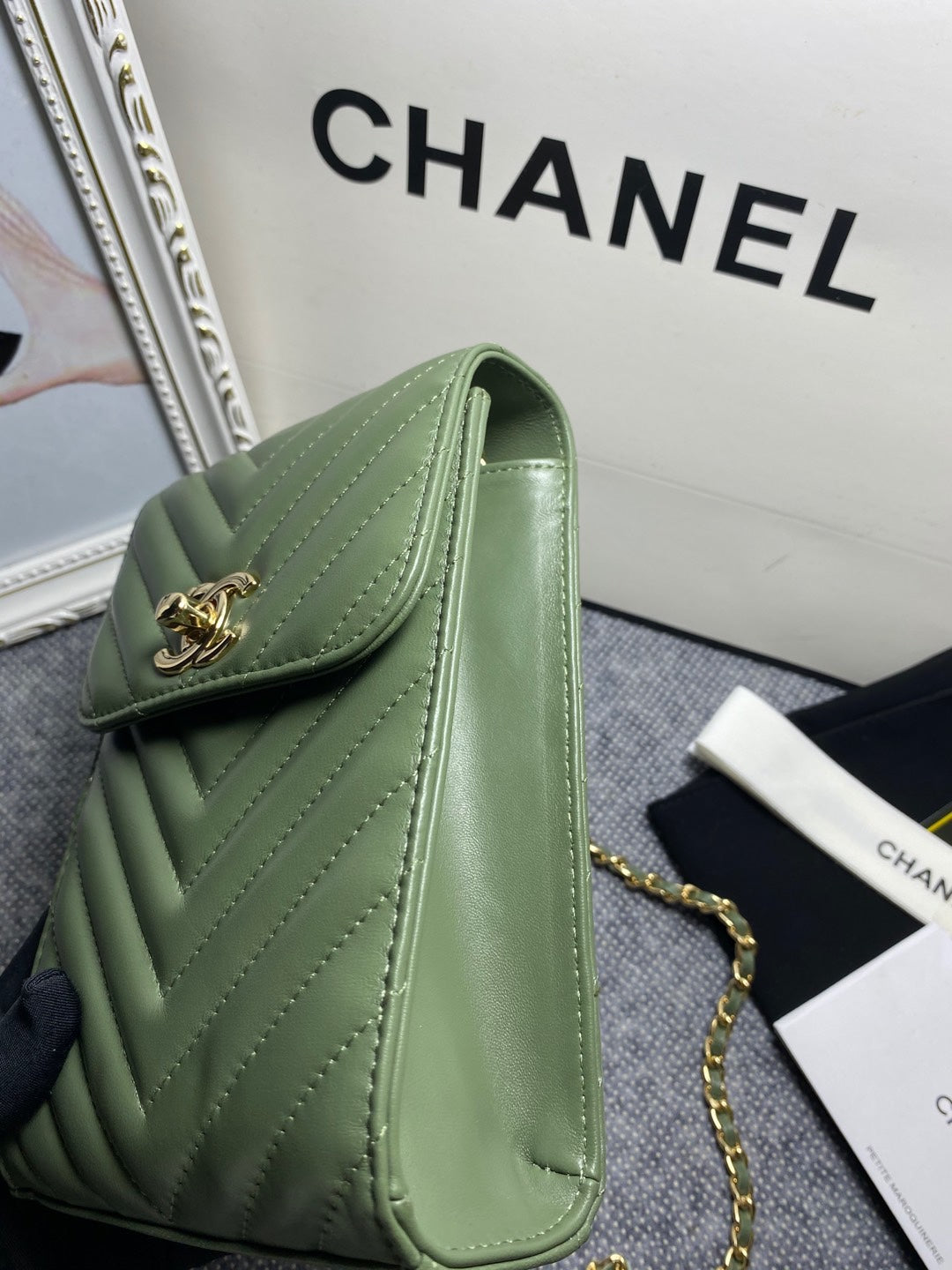 CHL -  Chevron Trendy CHL -  Phone Olive Bag For Women 18LO/7in