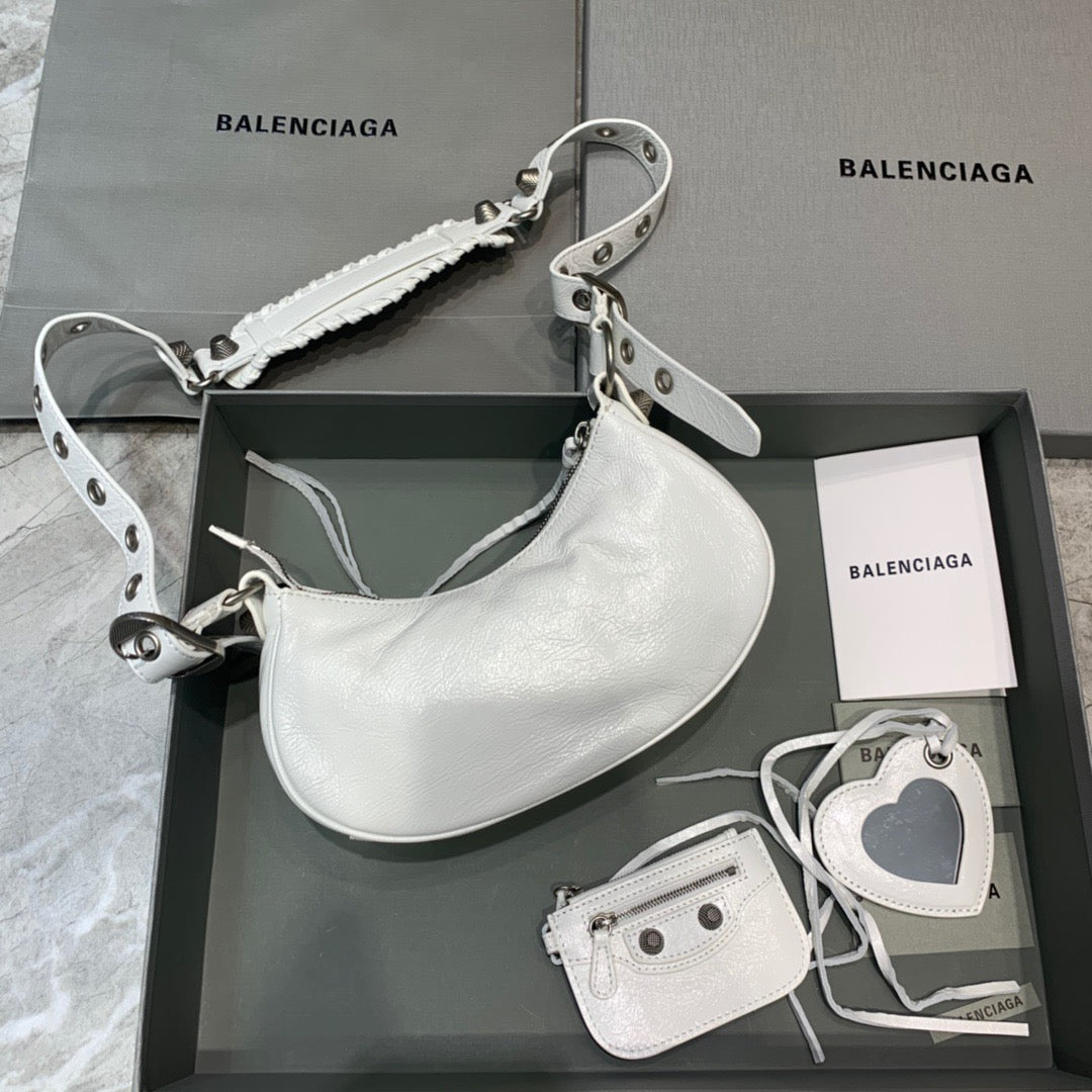 BLN-Ciaga Le Cagole XS Shoulder Bag In Light White, For Women,  Bags 10.2in/26LO 6713091VG9Y9104