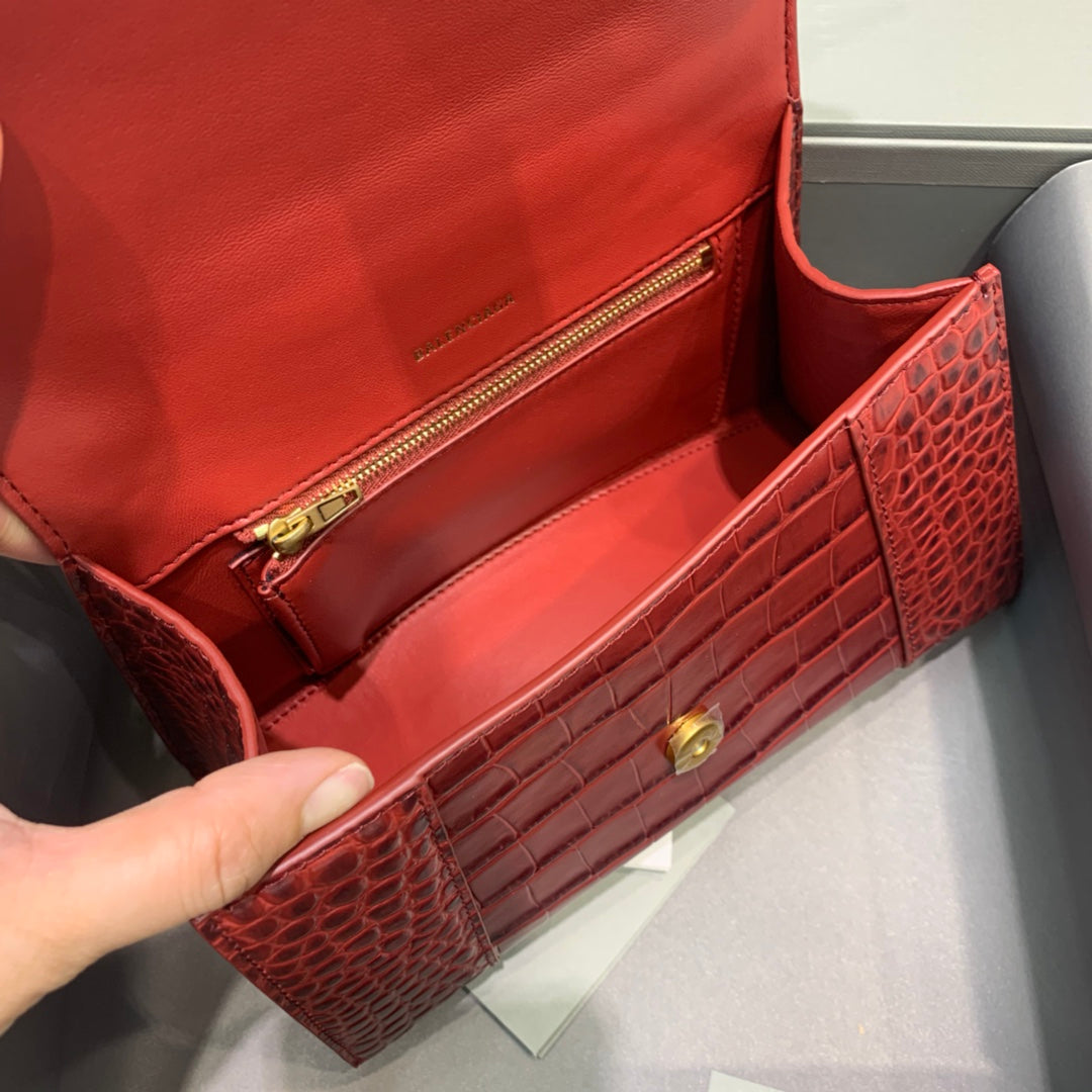 BLN-Ciaga Hourglass Small Handbag In Dark Red, For Women,  Bags 9in/23LO 5935461LRGM6211