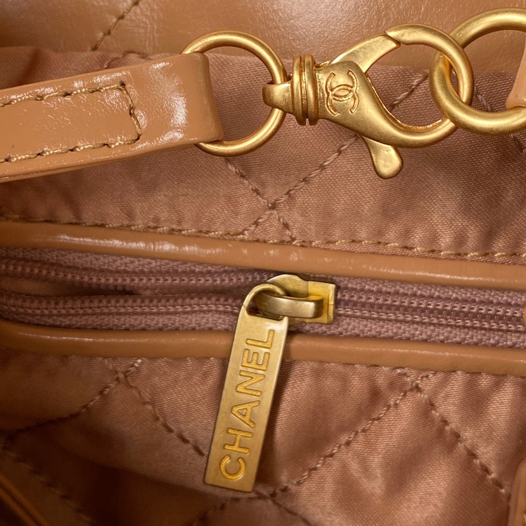 CHL -  22 Handbag Gold Hardware Shiny Camel For Women Handbags, Shoulder Bags 16.5in/38LO AS3261 B08037 NB356