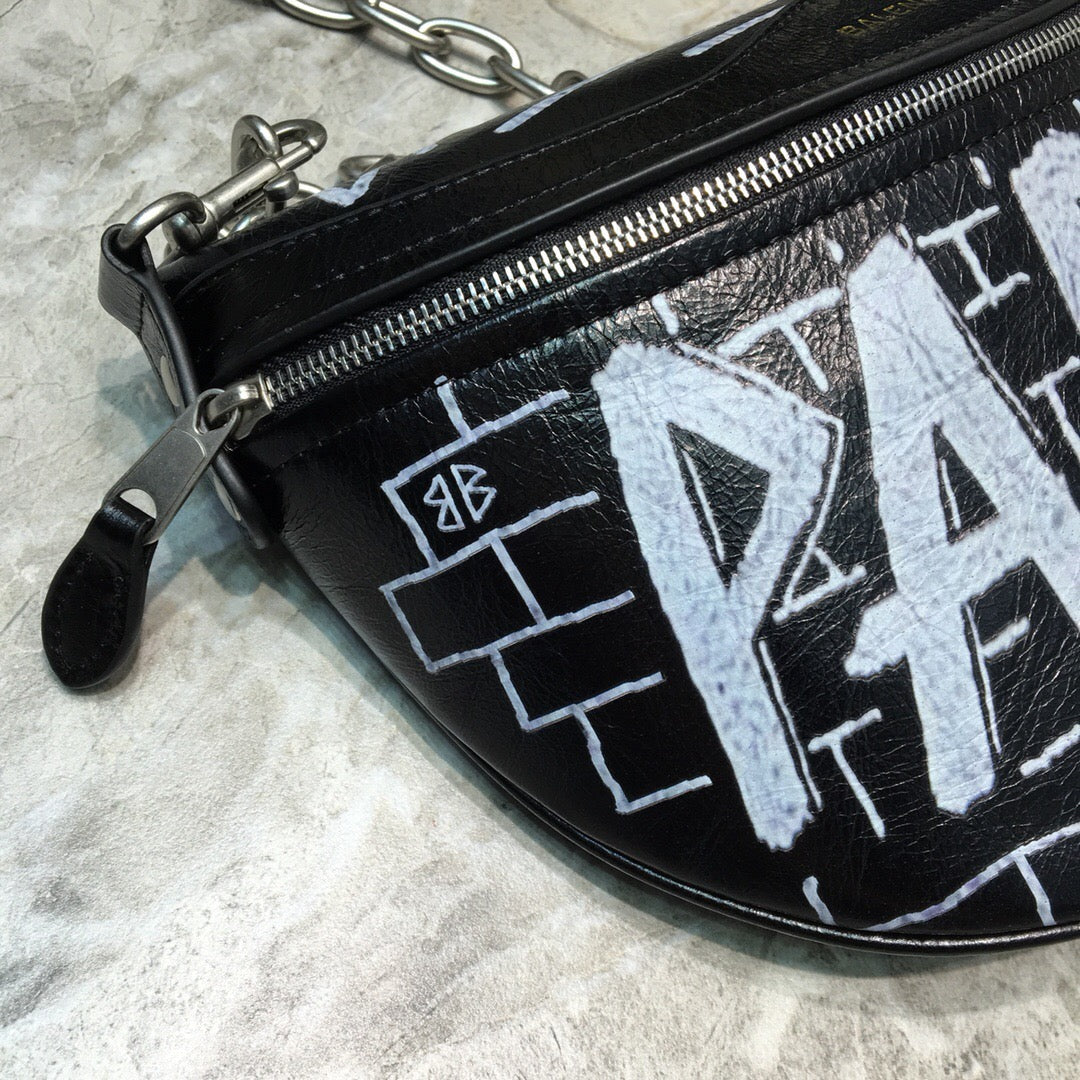 BLN-Ciaga Souvenir XS Belt Bag In Black, For Women,  Bags 9.5in/24LO