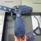 BLN-Ciaga Le Cagole XS Shoulder Bag In Blue Washed, For Women,  Bags 10.2in/26LO