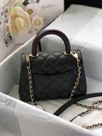 CHL -  Classic Mini Flapbag Top Handle Black For Women 7.5in/19LO