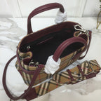 B-Berry - BB  Small Banner  Check And Tote Purple For Women, Women’s Bags 10.5in/26LO