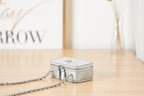 CHL -  Crystal Small Vanity with Chain White/SilLusso Official - Bag For Women 10LO/4in