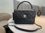 CHL -  Classic Flap Bag Gold Toned Hardware Black 9.8in/25LO