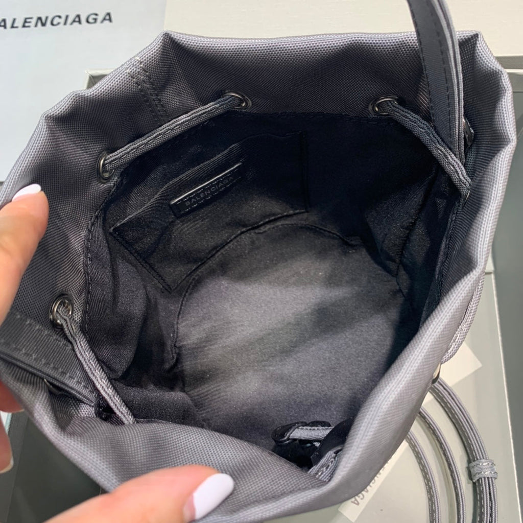 BLN-Ciaga Le Cagole Medium Bucket Bag In Gray, For Women,  Bags 11.8in/30LO