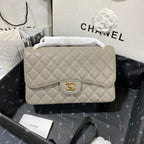 CHL - Large Classic Handbag Gold Hardware Grey For Women Handbags, Shoulder Bags 11.8in/30LO