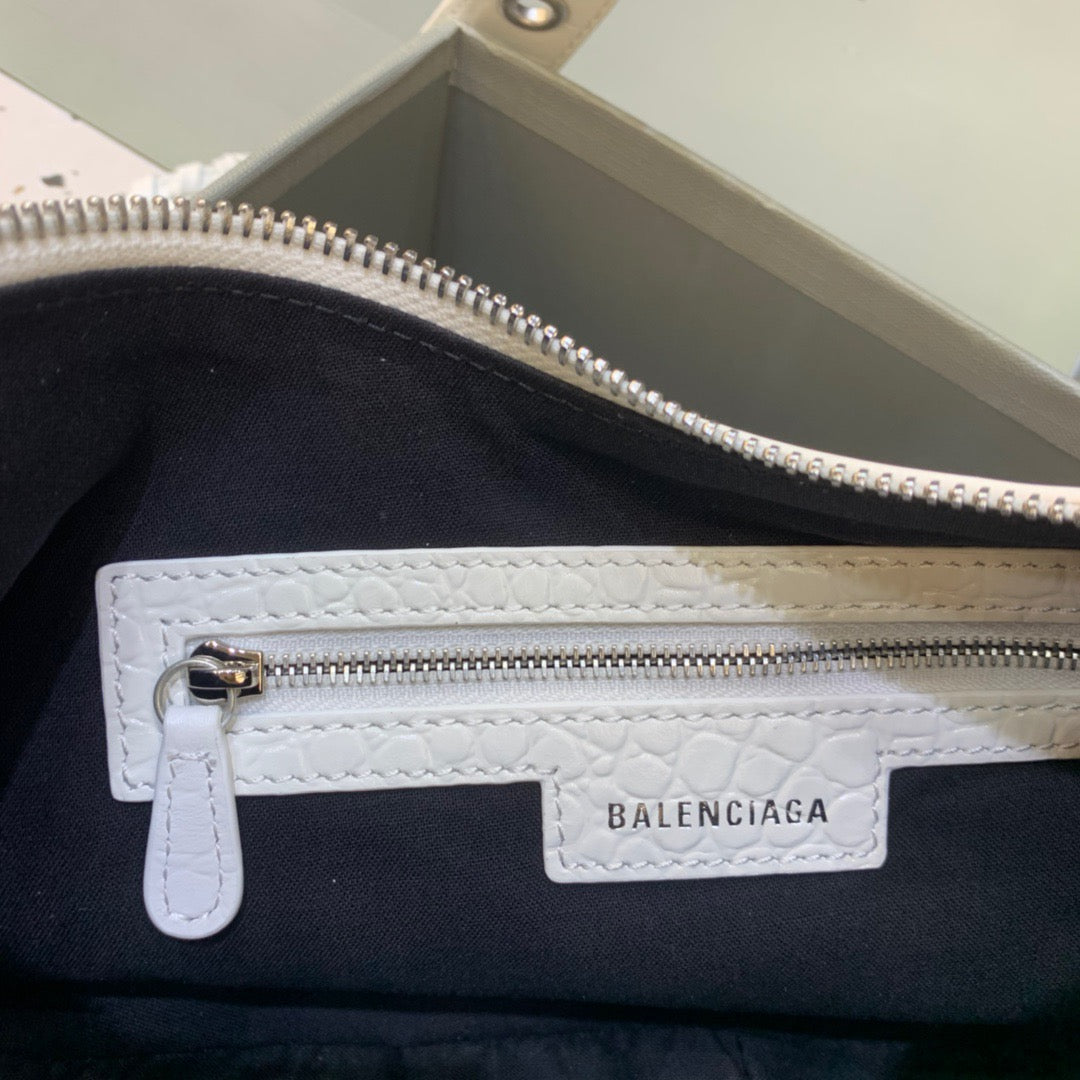 BLN-Ciaga Le Cagole XS Shoulder Bag In White, For Women,  Bags 13in/33LO 700940210BK9104