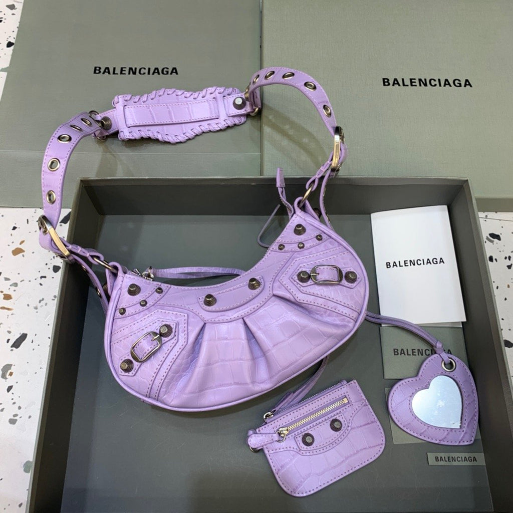 BLN-Ciaga Le Cagole XS Shoulder Bag In Light Purple, For Women,  Bags 10.2in/26LO 67130923EBY5306