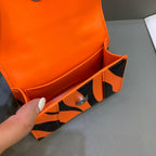 BLN-Ciaga Hourglass Mini Handbag With Chain In Black And Orange, For Women,  Bags 4.7in/12LO