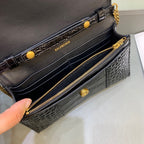 BLN-Ciaga Hourglass Wallet On Chain in Black, For Women,  Bags 7.6in/19LO  6560501LRGM1000