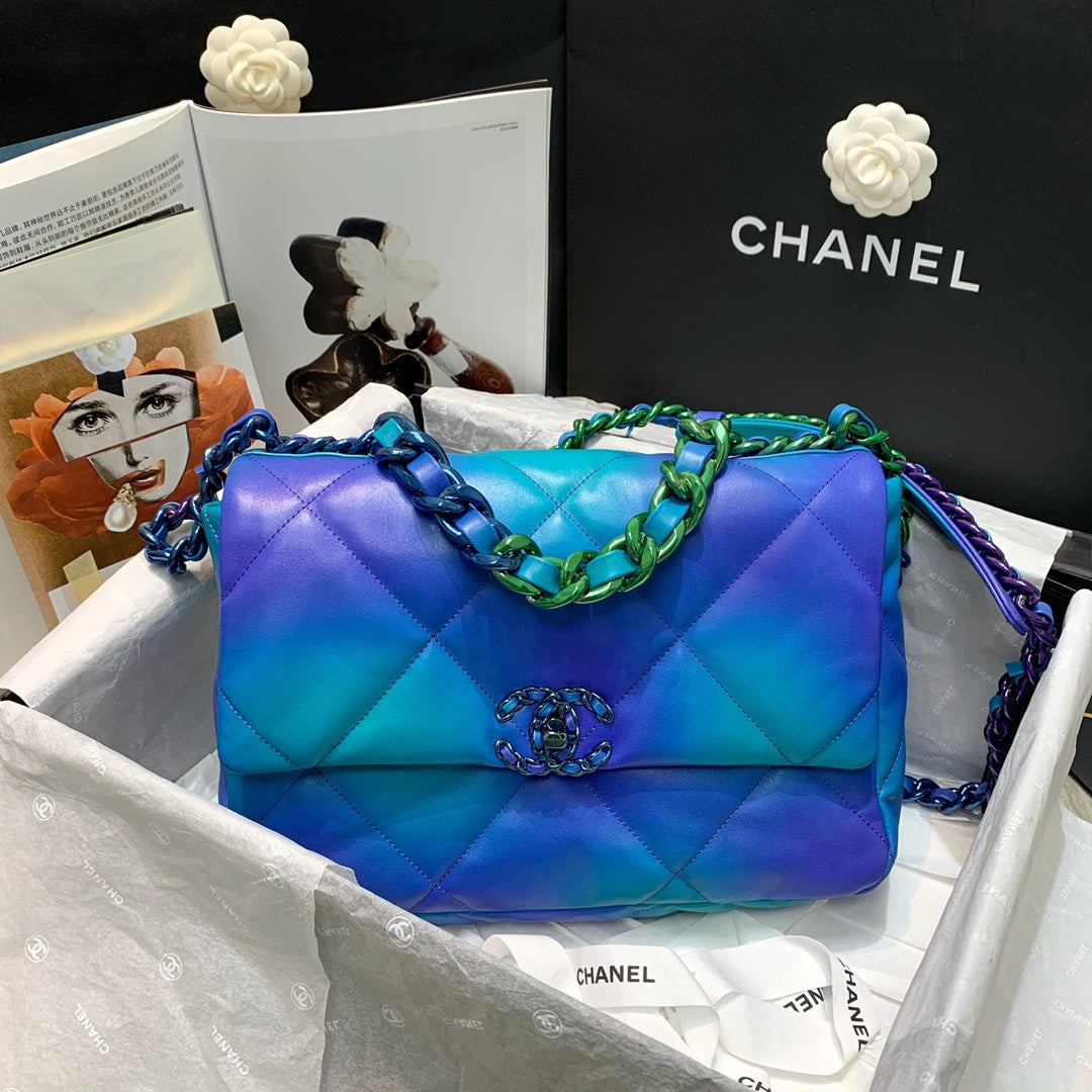 CHL -  19 Tie and Dye Flap Ombre Bag For Women 25LO/10in