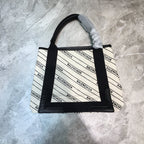 BLN-Ciaga Navy Small Cabas Tote Bag In White, For Women,  Bags 18.5in/47LO
