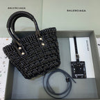 BLN-Ciaga Bistro XS Basket With Strap In Black , For Women,  Bags 16.1in/41LO 6713422IE2Y1000