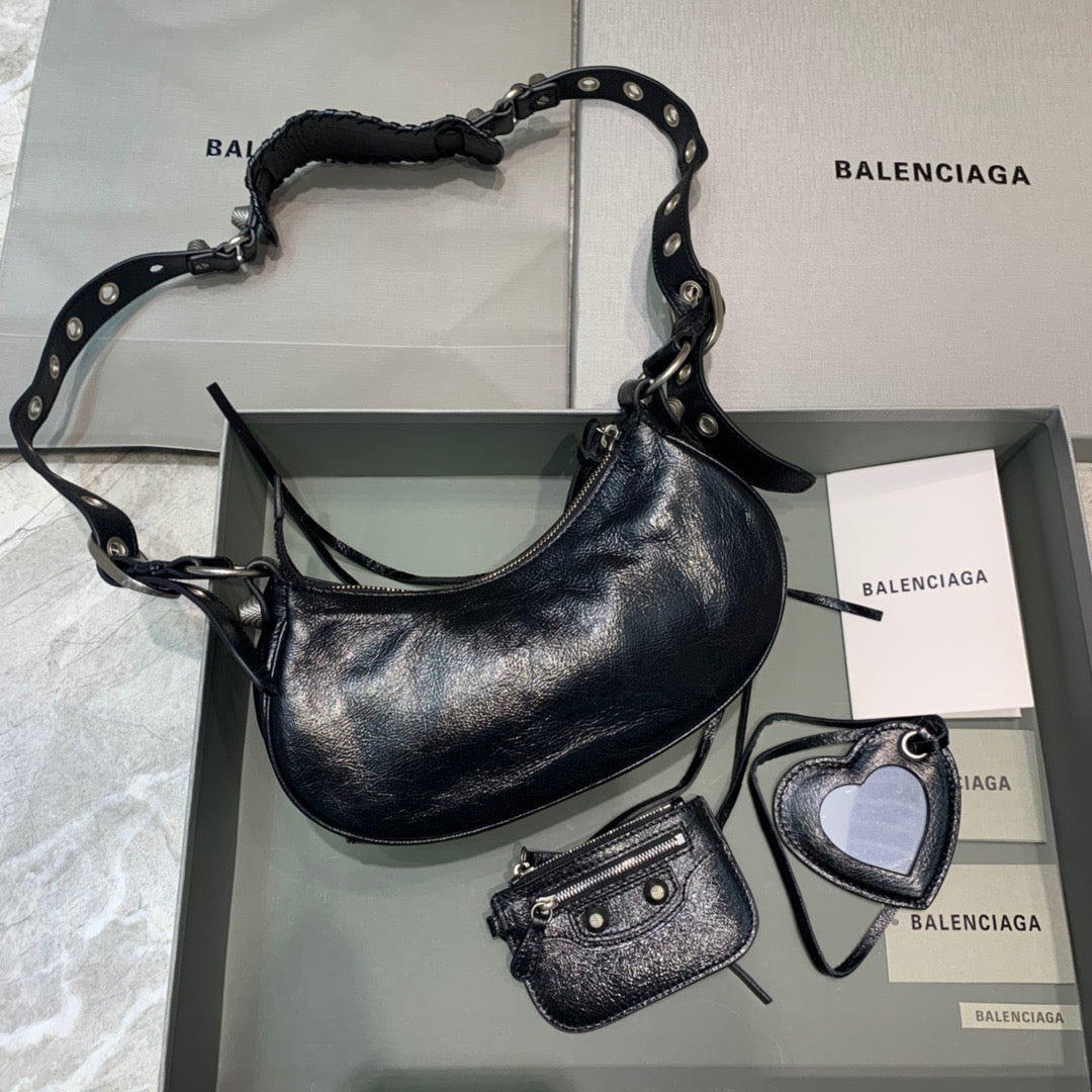 BLN-Ciaga Le Cagole XS Shoulder Bag In Black, For Women,  Bags 10.2in/26LO 671309210BK1000