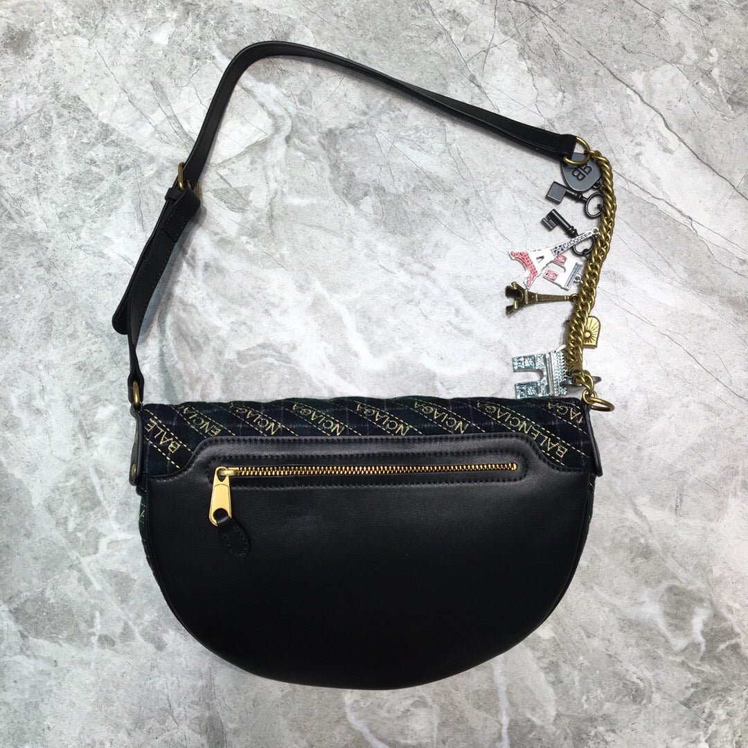 BLN-Ciaga Souvenir XXS Belt Bag In Black, For Women,  Bags 11.8in/30LO