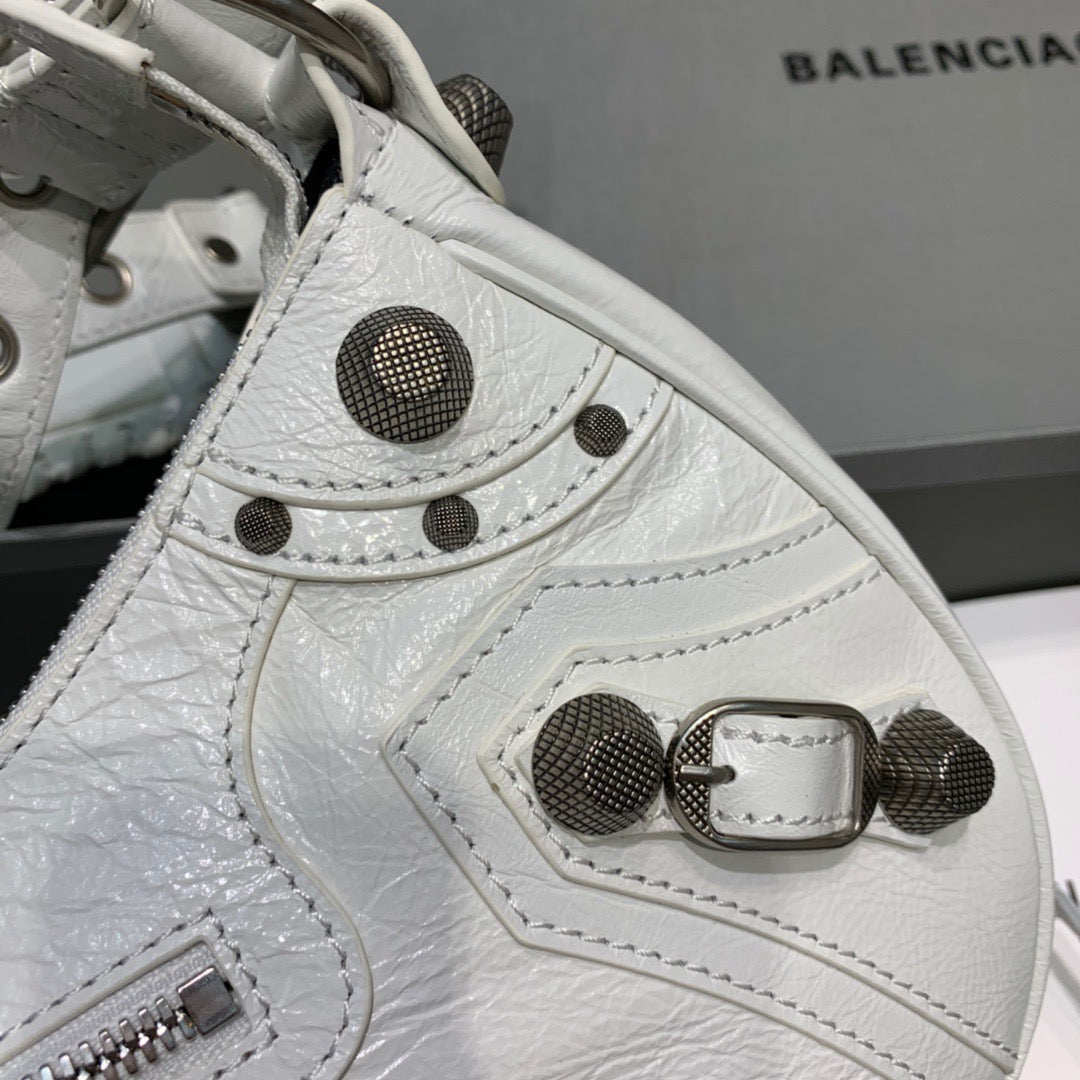 BLN-Ciaga Le Cagole XS Shoulder Bag In White, For Women,  Bags 13in/33LO