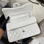 CHL - Large Classic Handbag SilLusso Official - Hardware White For Women Handbags, Shoulder Bags 11.8in/30LO