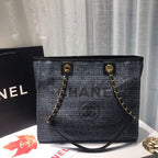 CHL -  Deauville Chain Shoulder Tote Bag Dark Grey For Women Handbags, Shoulder Bags 13.3in/34LO A66939