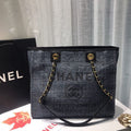 CHL -  Deauville Chain Shoulder Tote Bag Dark Grey For Women Handbags, Shoulder Bags 13.3in/34LO A66939
