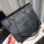 CHL -  Deauville Chain Shoulder Tote Bag Dark Grey For Women Handbags, Shoulder Bags 13.3in/34LO A66939
