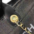 CHL -  Deauville Tote Canvas Bag Black/Grey/Multi For Women 14.9in/38LO