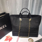 CHL -  Deauville Tote Canvas Bag Black/Grey/Multi For Women 14.9in/38LO
