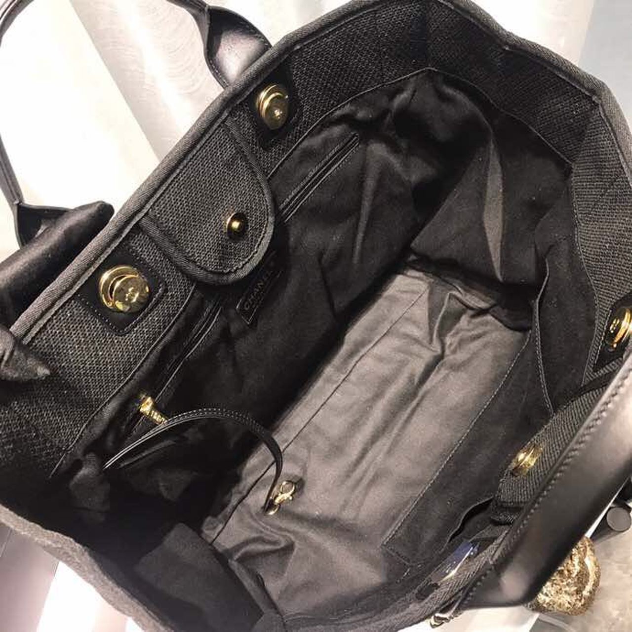 CHL -  Deauville Tote Canvas Bag Black/Grey/Multi For Women 14.9in/38LO
