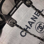 CHL -  Deauville Tote Canvas Bag Light Grey For Women Handbags, Shoulder Bags 15in/38LO A66941