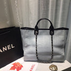 CHL -  Deauville Tote Canvas Bag Light Grey For Women Handbags, Shoulder Bags 15in/38LO A66941